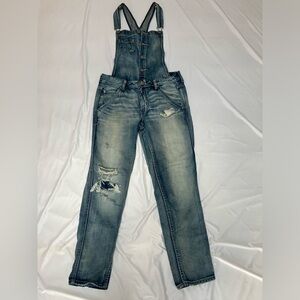 American Eagle Distressed Jean Overalls (S)